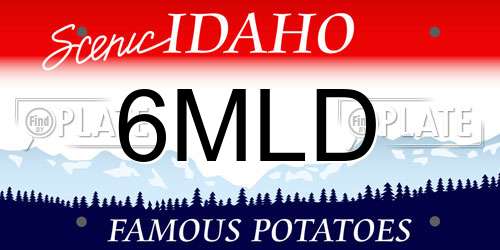 6MLD Idaho License Plate