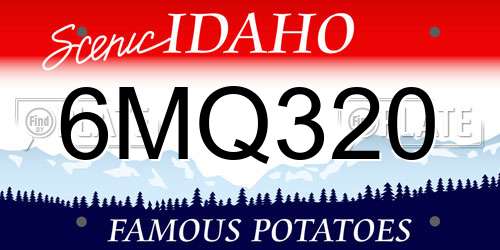 6MQ320 Idaho License Plate