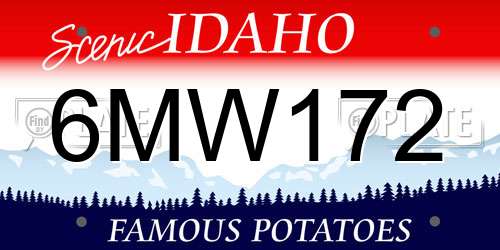 6MW172 Idaho License Plate