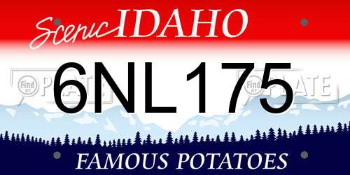 6NL175 Idaho License Plate