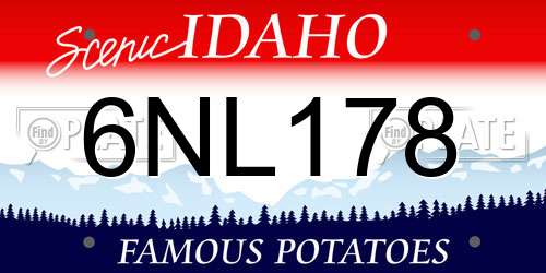 6NL178 Idaho License Plate