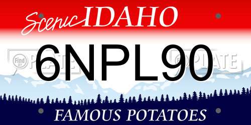 6NPL90 Idaho License Plate