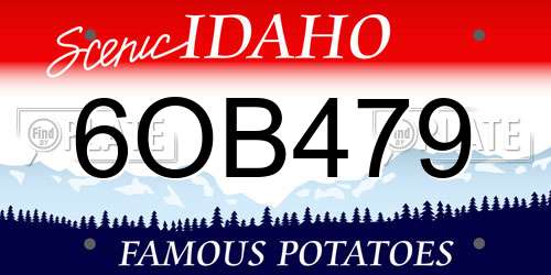 6OB479 Idaho License Plate