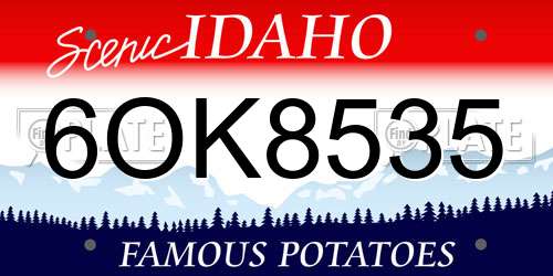 6OK8535 Idaho License Plate