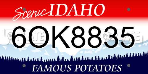6OK8835 Idaho License Plate
