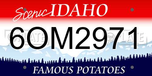6OM2971 Idaho License Plate