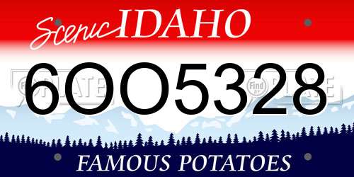 6OO5328 Idaho License Plate