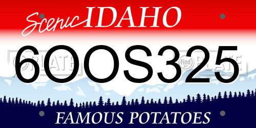 6OOS325 Idaho License Plate