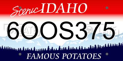 6OOS375 Idaho License Plate