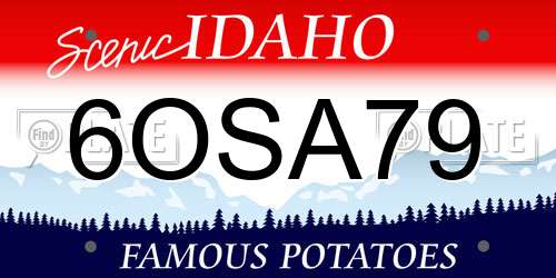 6OSA79 Idaho License Plate