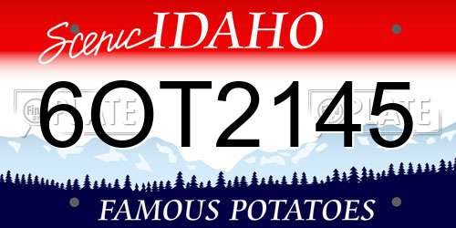 6OT2145 Idaho License Plate