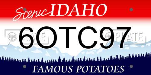 6OTC97 Idaho License Plate