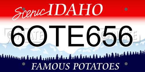6OTE656 Idaho License Plate