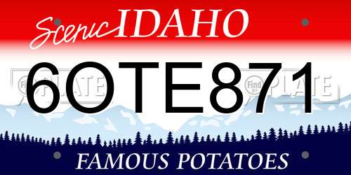6OTE871 Idaho License Plate