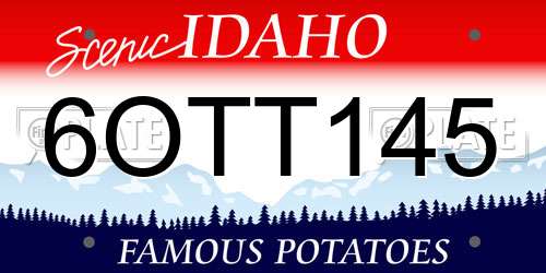 6OTT145 Idaho License Plate