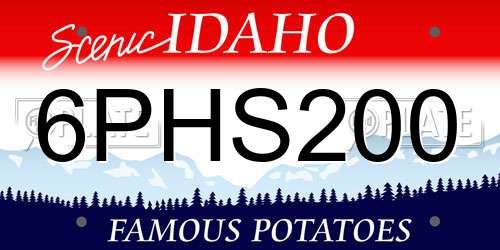 6PHS200 Idaho License Plate