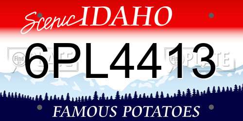 6PL4413 Idaho License Plate