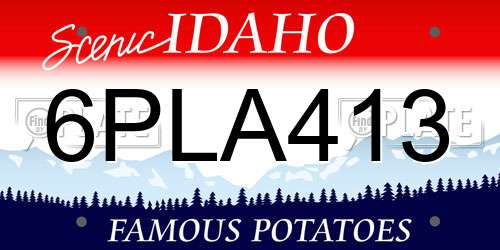 6PLA413 Idaho License Plate