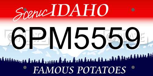6PM5559 Idaho License Plate