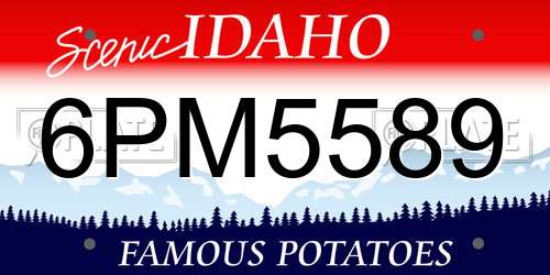 6PM5589 Idaho License Plate