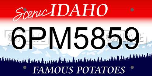 6PM5859 Idaho License Plate