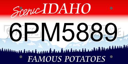 6PM5889 Idaho License Plate