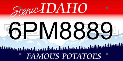 6PM8889 Idaho License Plate
