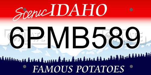 6PMB589 Idaho License Plate