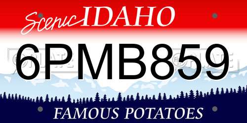 6PMB859 Idaho License Plate
