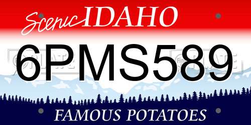6PMS589 Idaho License Plate