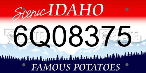 6Q08375 Idaho License Plate