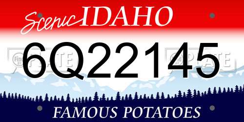 6Q22145 Idaho License Plate