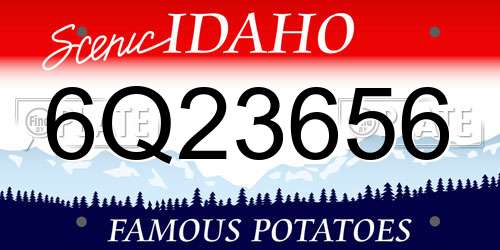 6Q23656 Idaho License Plate