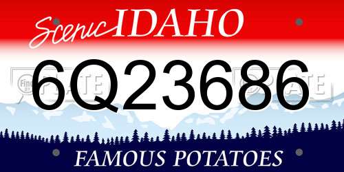 6Q23686 Idaho License Plate