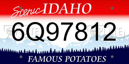 6Q97812 Idaho License Plate