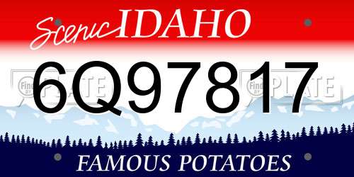 6Q97817 Idaho License Plate