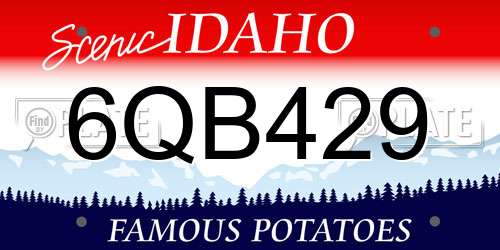6QB429 Idaho License Plate