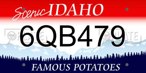 6QB479 Idaho License Plate