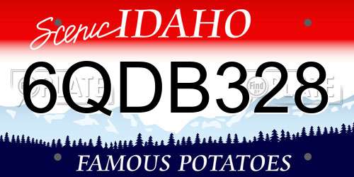 6QDB328 Idaho License Plate