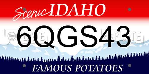 6QGS43 Idaho License Plate