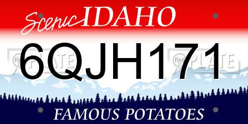 6QJH171 Idaho License Plate