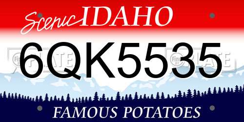 6QK5535 Idaho License Plate