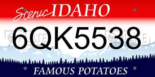 6QK5538 Idaho License Plate
