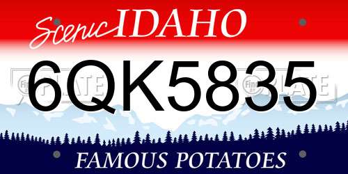 6QK5835 Idaho License Plate