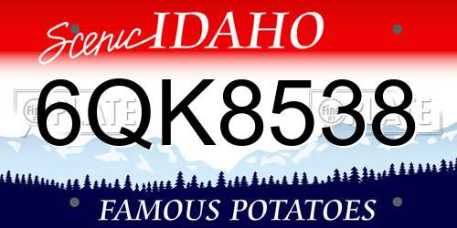 6QK8538 Idaho License Plate