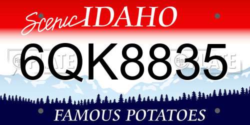 6QK8835 Idaho License Plate