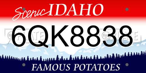 6QK8838 Idaho License Plate