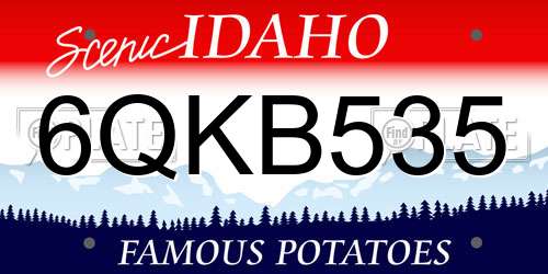 6QKB535 Idaho License Plate