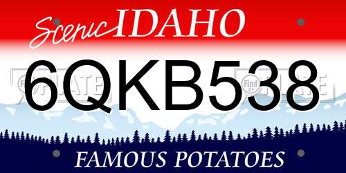6QKB538 Idaho License Plate