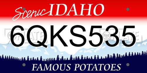 6QKS535 Idaho License Plate